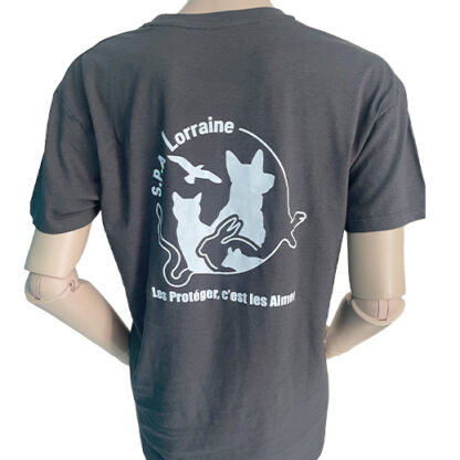 T-shirt adulte gris – Image 2