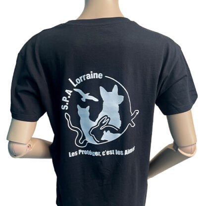 T-shirt adulte noir – Image 2