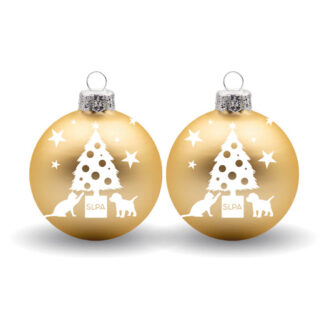 Boule de Noël duo Or