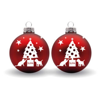 Boule de Noël duo Rouge